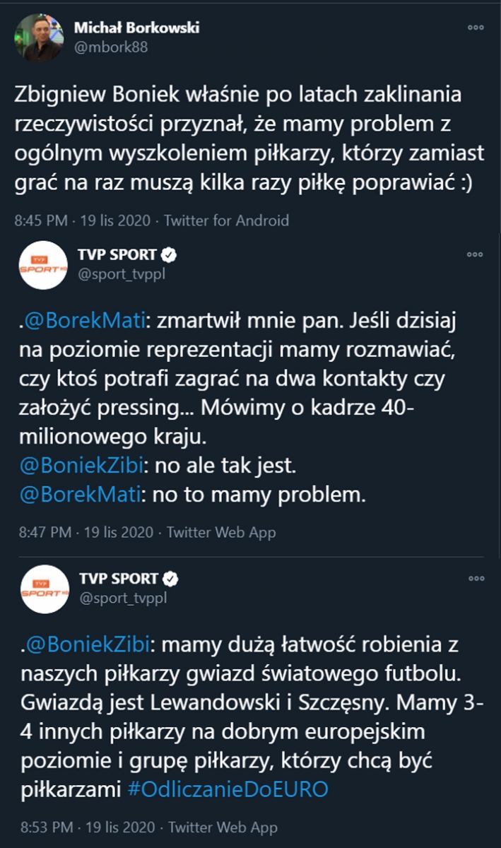 TYMI SŁOWAMI Zbigniew Boniek zmartwił Mateusza Borka...